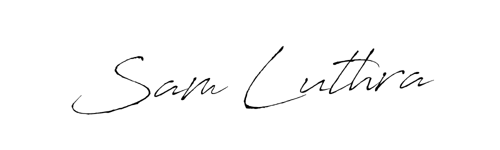 Create a beautiful signature design for name Sam Luthra. With this signature (Antro_Vectra) fonts, you can make a handwritten signature for free. Sam Luthra signature style 6 images and pictures png