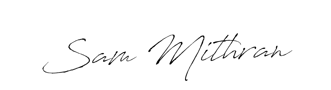 How to make Sam Mithran signature? Antro_Vectra is a professional autograph style. Create handwritten signature for Sam Mithran name. Sam Mithran signature style 6 images and pictures png