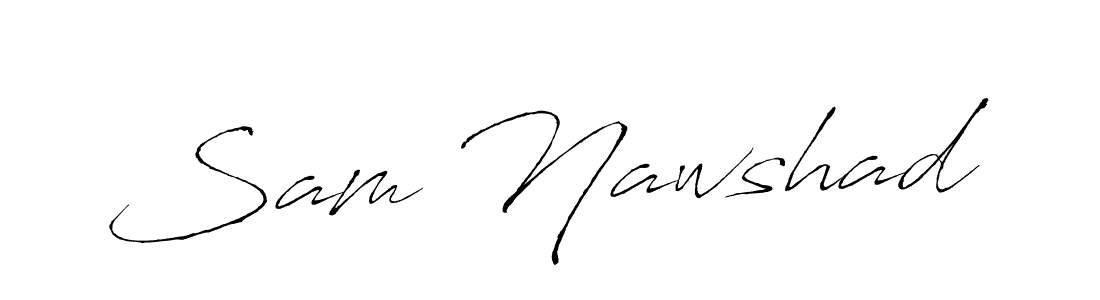 How to make Sam Nawshad signature? Antro_Vectra is a professional autograph style. Create handwritten signature for Sam Nawshad name. Sam Nawshad signature style 6 images and pictures png