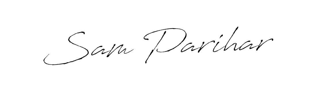 Design your own signature with our free online signature maker. With this signature software, you can create a handwritten (Antro_Vectra) signature for name Sam Parihar. Sam Parihar signature style 6 images and pictures png