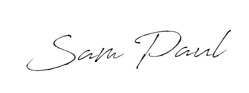 Use a signature maker to create a handwritten signature online. With this signature software, you can design (Antro_Vectra) your own signature for name Sam Paul. Sam Paul signature style 6 images and pictures png
