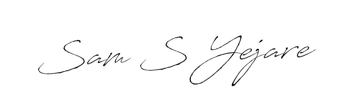 Similarly Antro_Vectra is the best handwritten signature design. Signature creator online .You can use it as an online autograph creator for name Sam S Yejare. Sam S Yejare signature style 6 images and pictures png