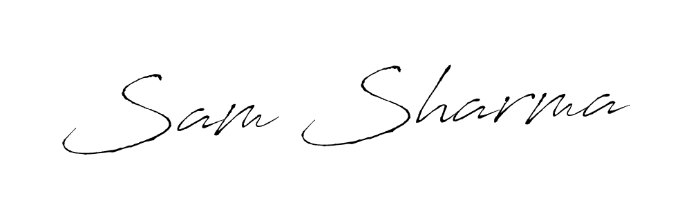 How to make Sam Sharma signature? Antro_Vectra is a professional autograph style. Create handwritten signature for Sam Sharma name. Sam Sharma signature style 6 images and pictures png