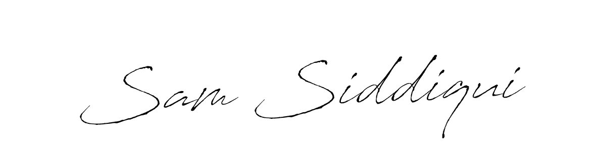 How to make Sam Siddiqui name signature. Use Antro_Vectra style for creating short signs online. This is the latest handwritten sign. Sam Siddiqui signature style 6 images and pictures png