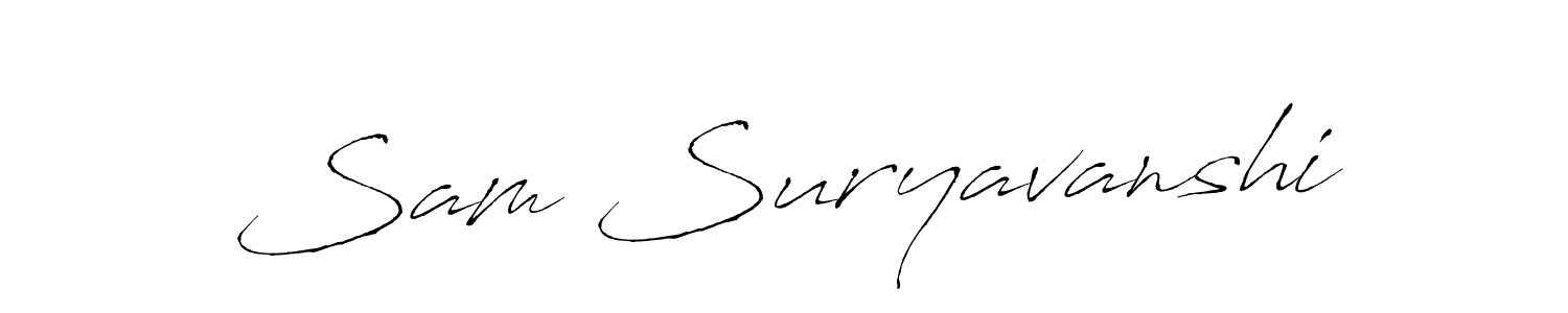 Create a beautiful signature design for name Sam Suryavanshi. With this signature (Antro_Vectra) fonts, you can make a handwritten signature for free. Sam Suryavanshi signature style 6 images and pictures png