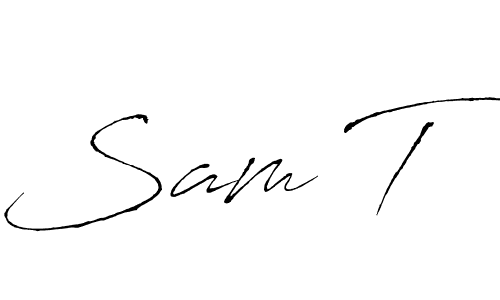Antro_Vectra is a professional signature style that is perfect for those who want to add a touch of class to their signature. It is also a great choice for those who want to make their signature more unique. Get Sam T name to fancy signature for free. Sam T signature style 6 images and pictures png