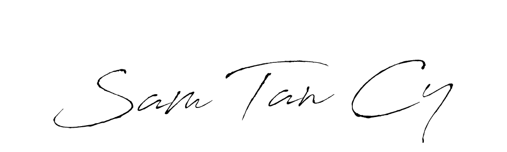 How to make Sam Tan Cy signature? Antro_Vectra is a professional autograph style. Create handwritten signature for Sam Tan Cy name. Sam Tan Cy signature style 6 images and pictures png