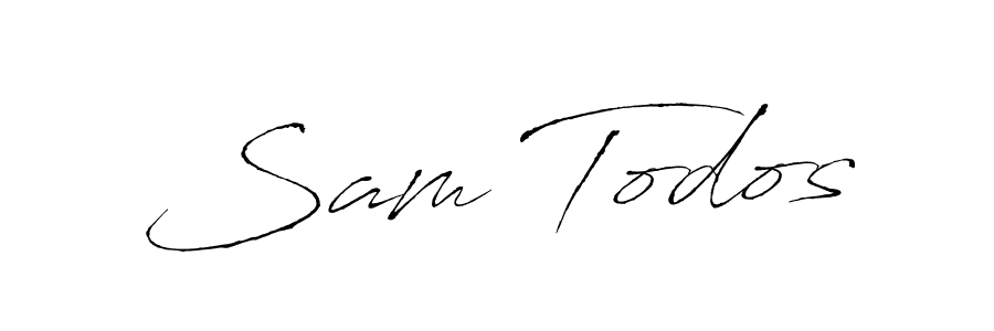 It looks lik you need a new signature style for name Sam Todos. Design unique handwritten (Antro_Vectra) signature with our free signature maker in just a few clicks. Sam Todos signature style 6 images and pictures png
