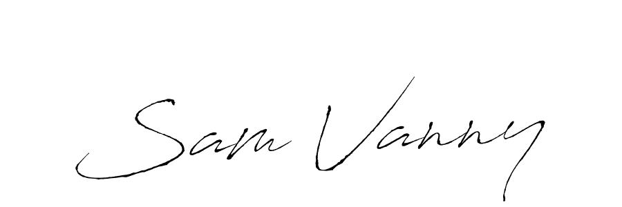 Similarly Antro_Vectra is the best handwritten signature design. Signature creator online .You can use it as an online autograph creator for name Sam Vanny. Sam Vanny signature style 6 images and pictures png