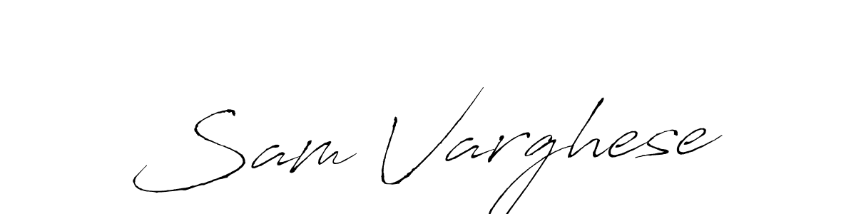 Make a beautiful signature design for name Sam Varghese. With this signature (Antro_Vectra) style, you can create a handwritten signature for free. Sam Varghese signature style 6 images and pictures png