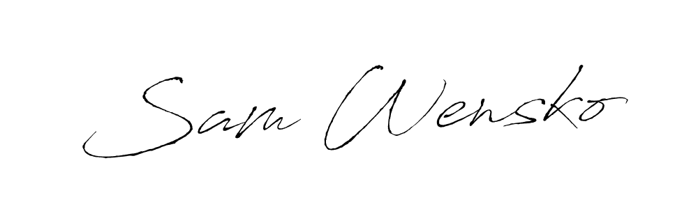 This is the best signature style for the Sam Wensko name. Also you like these signature font (Antro_Vectra). Mix name signature. Sam Wensko signature style 6 images and pictures png