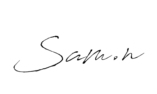 How to make Sam.n signature? Antro_Vectra is a professional autograph style. Create handwritten signature for Sam.n name. Sam.n signature style 6 images and pictures png