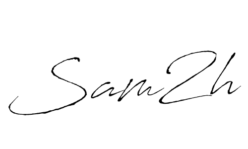 How to make Sam2h signature? Antro_Vectra is a professional autograph style. Create handwritten signature for Sam2h name. Sam2h signature style 6 images and pictures png