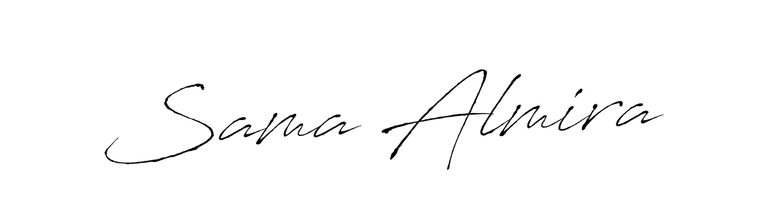 Create a beautiful signature design for name Sama Almira. With this signature (Antro_Vectra) fonts, you can make a handwritten signature for free. Sama Almira signature style 6 images and pictures png