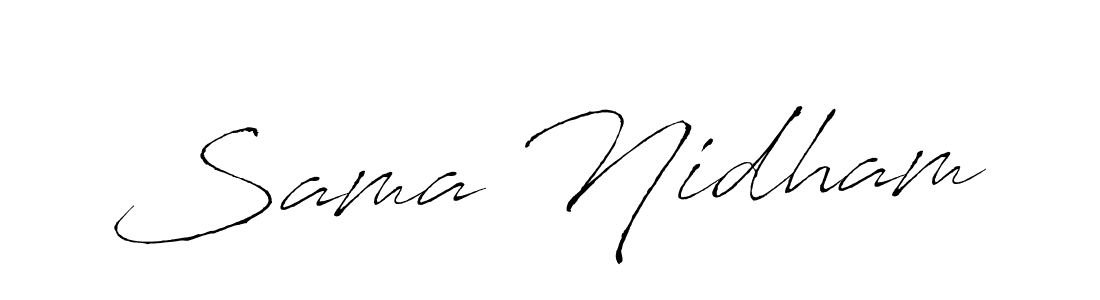 if you are searching for the best signature style for your name Sama Nidham. so please give up your signature search. here we have designed multiple signature styles  using Antro_Vectra. Sama Nidham signature style 6 images and pictures png