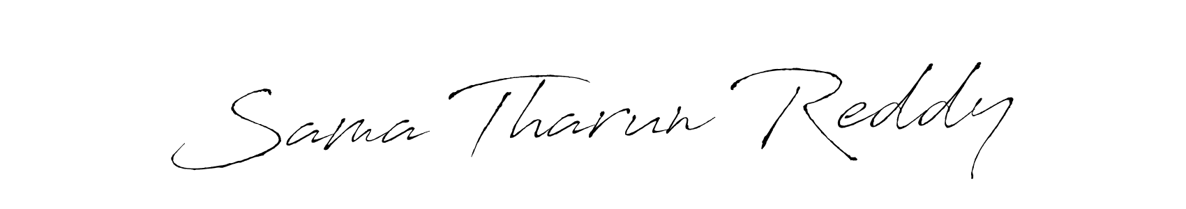 Create a beautiful signature design for name Sama Tharun Reddy. With this signature (Antro_Vectra) fonts, you can make a handwritten signature for free. Sama Tharun Reddy signature style 6 images and pictures png
