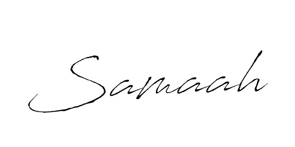 Also You can easily find your signature by using the search form. We will create Samaah name handwritten signature images for you free of cost using Antro_Vectra sign style. Samaah signature style 6 images and pictures png