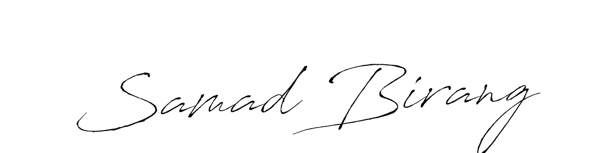How to make Samad Birang name signature. Use Antro_Vectra style for creating short signs online. This is the latest handwritten sign. Samad Birang signature style 6 images and pictures png