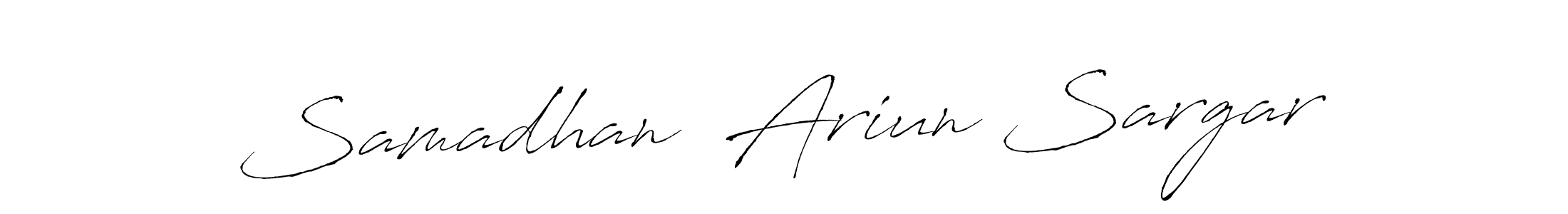 Make a short Samadhan  Ariun Sargar signature style. Manage your documents anywhere anytime using Antro_Vectra. Create and add eSignatures, submit forms, share and send files easily. Samadhan  Ariun Sargar signature style 6 images and pictures png