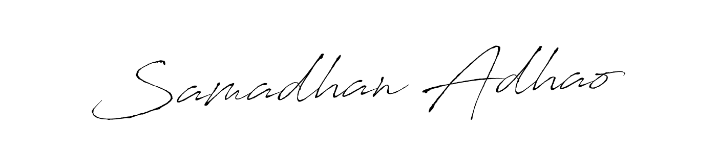 Design your own signature with our free online signature maker. With this signature software, you can create a handwritten (Antro_Vectra) signature for name Samadhan Adhao. Samadhan Adhao signature style 6 images and pictures png