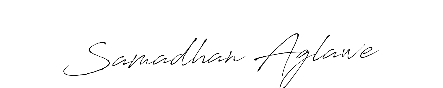 Make a beautiful signature design for name Samadhan Aglawe. With this signature (Antro_Vectra) style, you can create a handwritten signature for free. Samadhan Aglawe signature style 6 images and pictures png