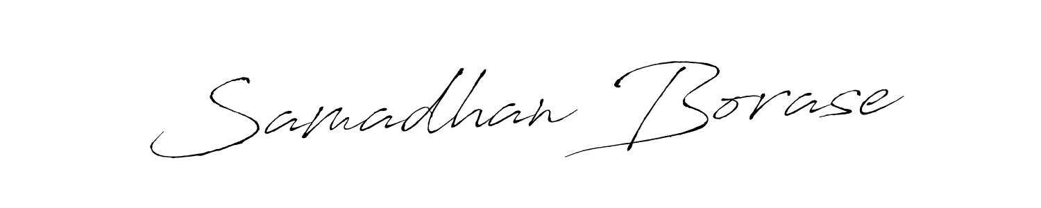 How to make Samadhan Borase name signature. Use Antro_Vectra style for creating short signs online. This is the latest handwritten sign. Samadhan Borase signature style 6 images and pictures png