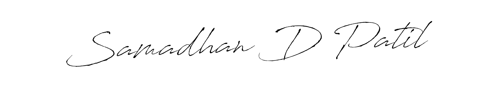 The best way (Antro_Vectra) to make a short signature is to pick only two or three words in your name. The name Samadhan D Patil include a total of six letters. For converting this name. Samadhan D Patil signature style 6 images and pictures png