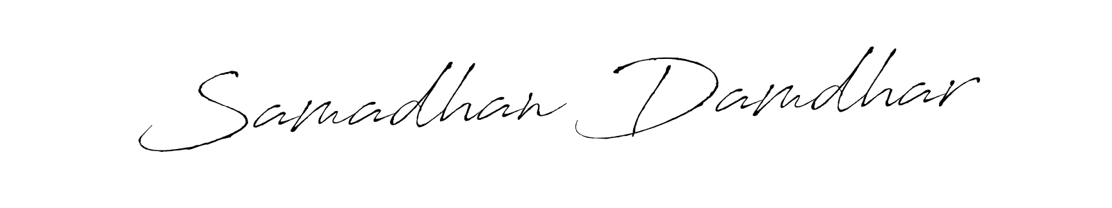 Create a beautiful signature design for name Samadhan Damdhar. With this signature (Antro_Vectra) fonts, you can make a handwritten signature for free. Samadhan Damdhar signature style 6 images and pictures png