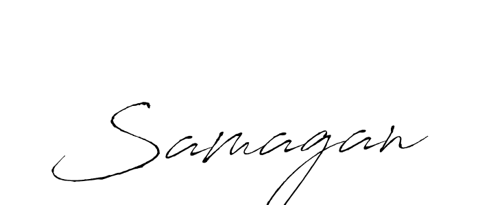 Design your own signature with our free online signature maker. With this signature software, you can create a handwritten (Antro_Vectra) signature for name Samagan. Samagan signature style 6 images and pictures png