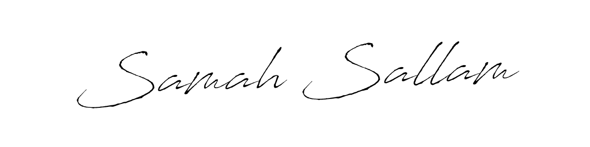 Also we have Samah Sallam name is the best signature style. Create professional handwritten signature collection using Antro_Vectra autograph style. Samah Sallam signature style 6 images and pictures png