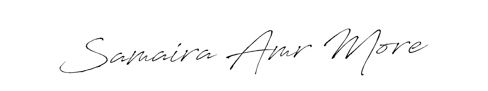 Make a beautiful signature design for name Samaira Amr More. With this signature (Antro_Vectra) style, you can create a handwritten signature for free. Samaira Amr More signature style 6 images and pictures png