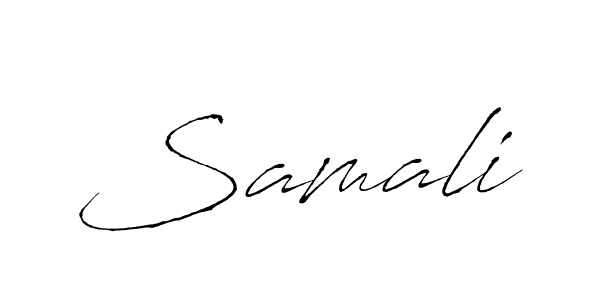 The best way (Antro_Vectra) to make a short signature is to pick only two or three words in your name. The name Samali include a total of six letters. For converting this name. Samali signature style 6 images and pictures png