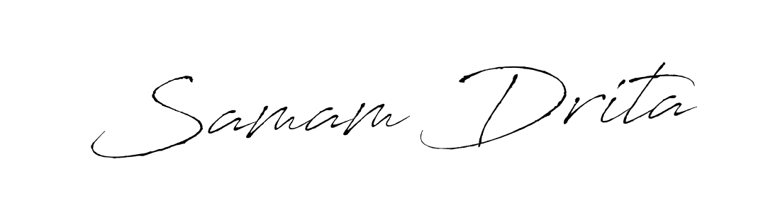 How to make Samam Drita name signature. Use Antro_Vectra style for creating short signs online. This is the latest handwritten sign. Samam Drita signature style 6 images and pictures png