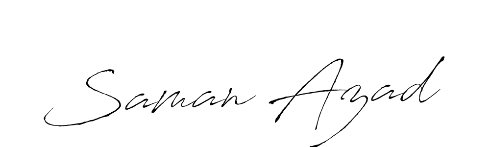 You can use this online signature creator to create a handwritten signature for the name Saman Azad. This is the best online autograph maker. Saman Azad signature style 6 images and pictures png