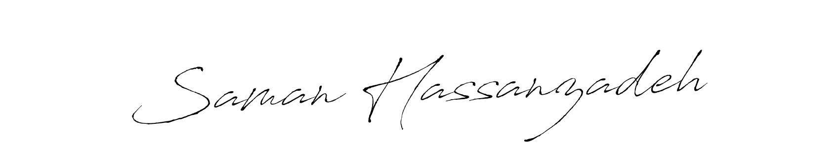 How to make Saman Hassanzadeh name signature. Use Antro_Vectra style for creating short signs online. This is the latest handwritten sign. Saman Hassanzadeh signature style 6 images and pictures png