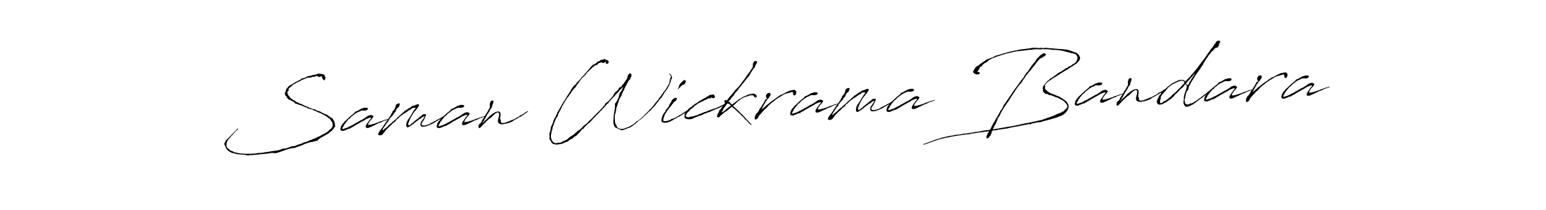 Saman Wickrama Bandara stylish signature style. Best Handwritten Sign (Antro_Vectra) for my name. Handwritten Signature Collection Ideas for my name Saman Wickrama Bandara. Saman Wickrama Bandara signature style 6 images and pictures png