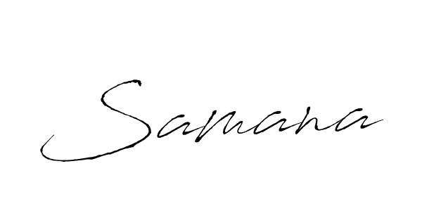 Design your own signature with our free online signature maker. With this signature software, you can create a handwritten (Antro_Vectra) signature for name Samana. Samana signature style 6 images and pictures png