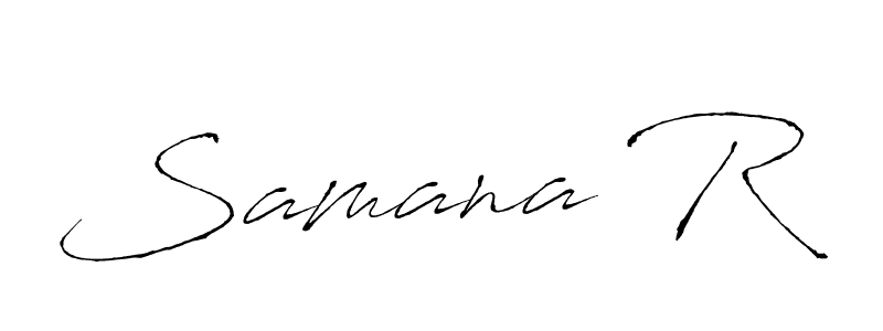 Similarly Antro_Vectra is the best handwritten signature design. Signature creator online .You can use it as an online autograph creator for name Samana R. Samana R signature style 6 images and pictures png