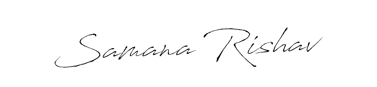 Also You can easily find your signature by using the search form. We will create Samana Rishav name handwritten signature images for you free of cost using Antro_Vectra sign style. Samana Rishav signature style 6 images and pictures png