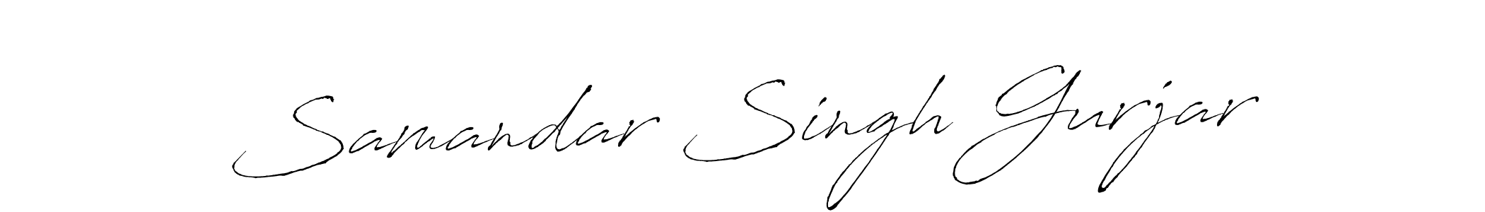 Make a beautiful signature design for name Samandar Singh Gurjar. With this signature (Antro_Vectra) style, you can create a handwritten signature for free. Samandar Singh Gurjar signature style 6 images and pictures png