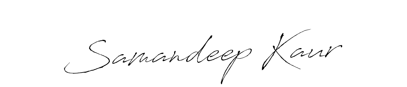 How to make Samandeep Kaur signature? Antro_Vectra is a professional autograph style. Create handwritten signature for Samandeep Kaur name. Samandeep Kaur signature style 6 images and pictures png