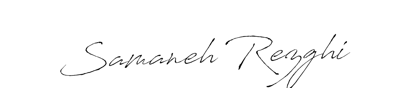 Create a beautiful signature design for name Samaneh Rezghi. With this signature (Antro_Vectra) fonts, you can make a handwritten signature for free. Samaneh Rezghi signature style 6 images and pictures png