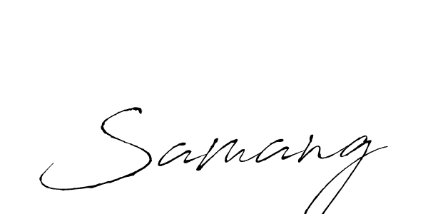 if you are searching for the best signature style for your name Samang. so please give up your signature search. here we have designed multiple signature styles  using Antro_Vectra. Samang signature style 6 images and pictures png