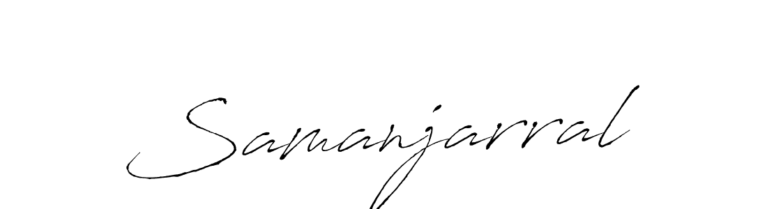if you are searching for the best signature style for your name Samanjarral. so please give up your signature search. here we have designed multiple signature styles  using Antro_Vectra. Samanjarral signature style 6 images and pictures png