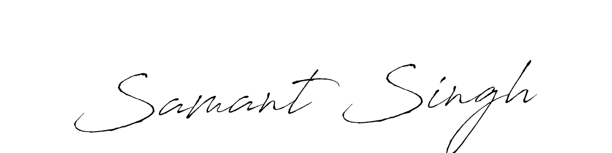 Create a beautiful signature design for name Samant Singh. With this signature (Antro_Vectra) fonts, you can make a handwritten signature for free. Samant Singh signature style 6 images and pictures png