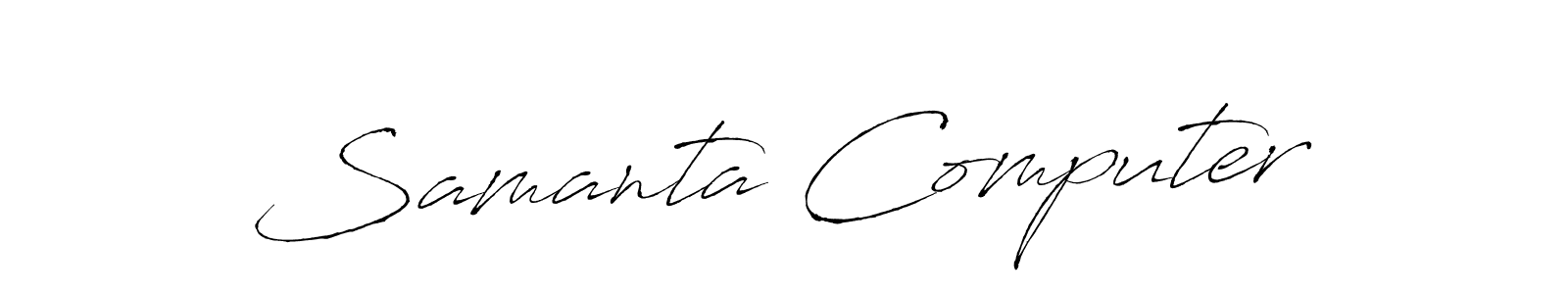 How to make Samanta Computer name signature. Use Antro_Vectra style for creating short signs online. This is the latest handwritten sign. Samanta Computer signature style 6 images and pictures png