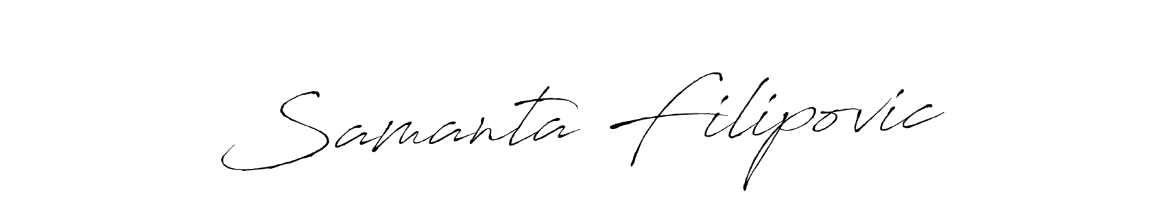 Make a beautiful signature design for name Samanta Filipovic. With this signature (Antro_Vectra) style, you can create a handwritten signature for free. Samanta Filipovic signature style 6 images and pictures png