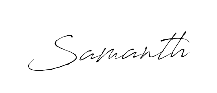 How to make Samanth signature? Antro_Vectra is a professional autograph style. Create handwritten signature for Samanth name. Samanth signature style 6 images and pictures png