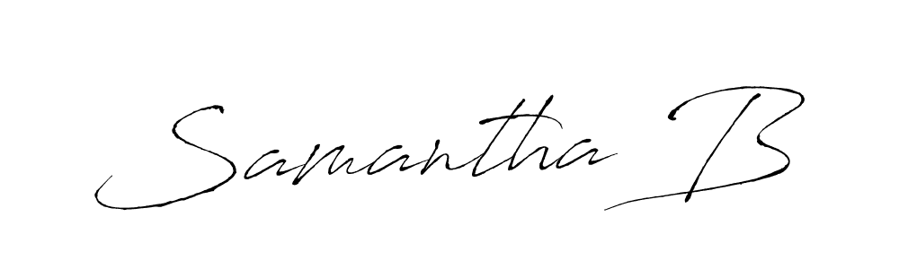 How to make Samantha B signature? Antro_Vectra is a professional autograph style. Create handwritten signature for Samantha B name. Samantha B signature style 6 images and pictures png