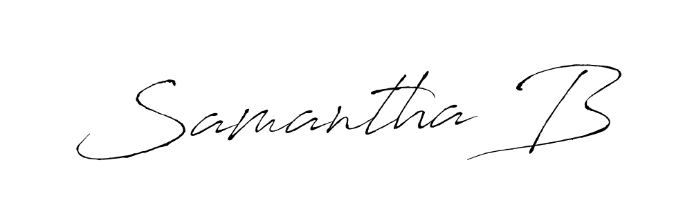Use a signature maker to create a handwritten signature online. With this signature software, you can design (Antro_Vectra) your own signature for name Samantha B. Samantha B signature style 6 images and pictures png